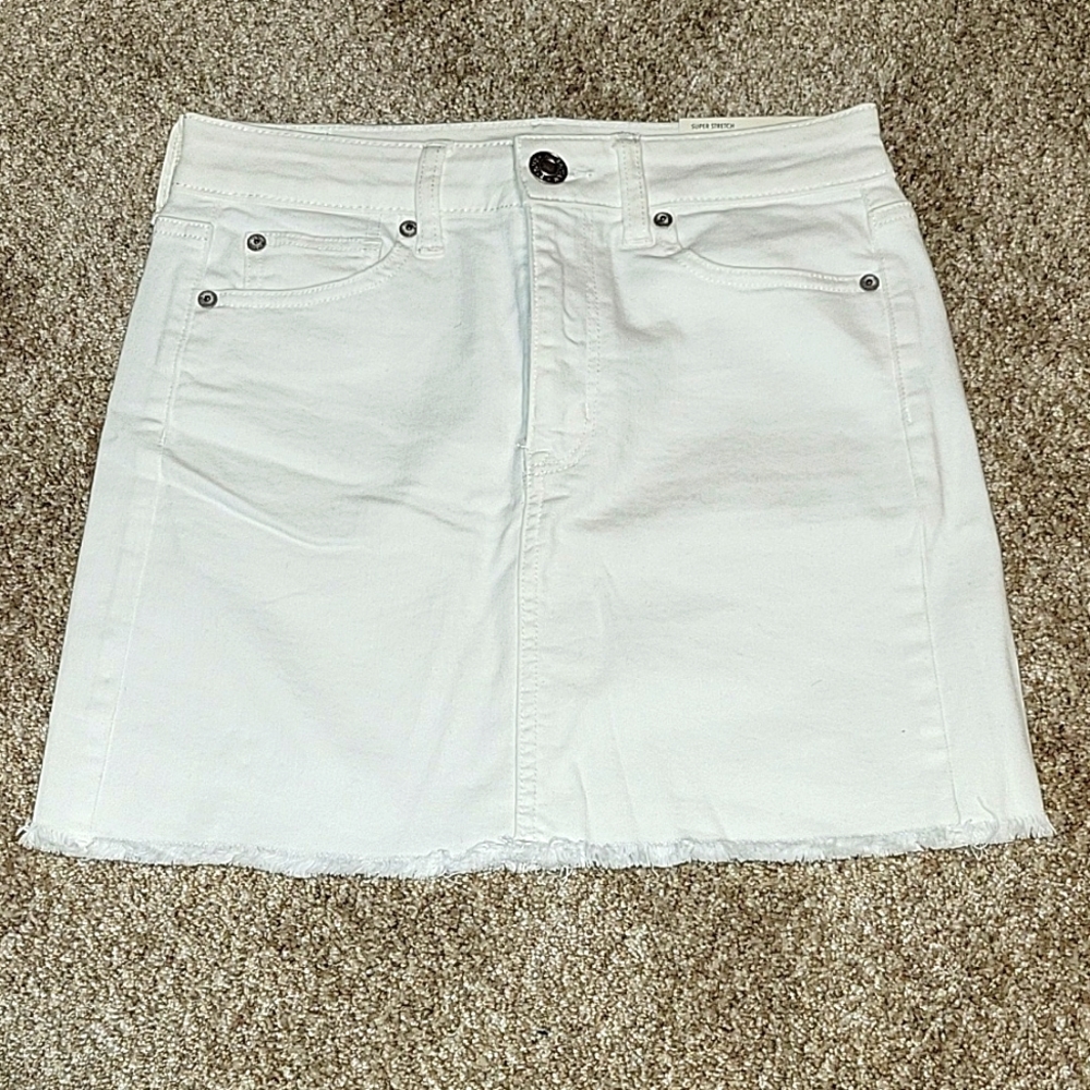 White Jean skirt